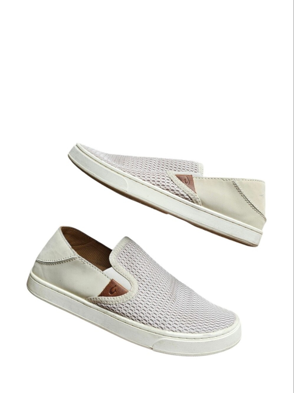 Olukai Pehuea Slip-On Mesh Casual Sneakers - White Size 7.5 Womens
